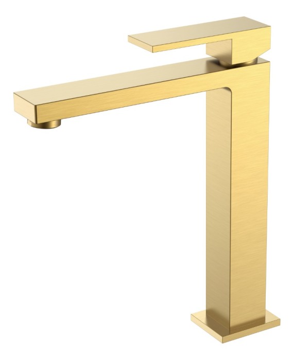 Смеситель для раковины, Matt Gold, Qubic Boheme 472-MG