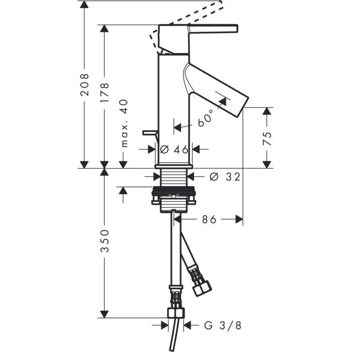 Смеситель для раковины Starck Axor, полированное красное золото арт. 10001300