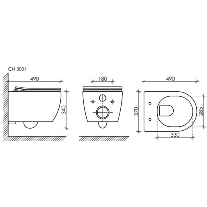 Инсталляция с кнопкой унитаз+шумоизоляция Ceramicanova PLAY арт. CN3001_1001M_1000
