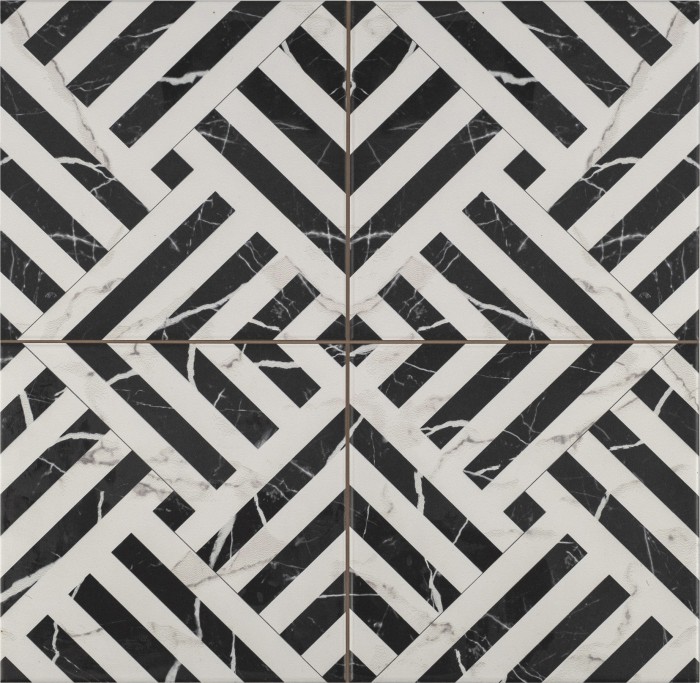 Плитка apollon charcoal black pre-cut 45x45 Etili Seramic Patchwork арт. ETI0030