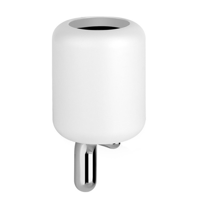 Стакан для зубных щеток подвесной, Gessi Goccia, хром/белый арт. 38007#031
