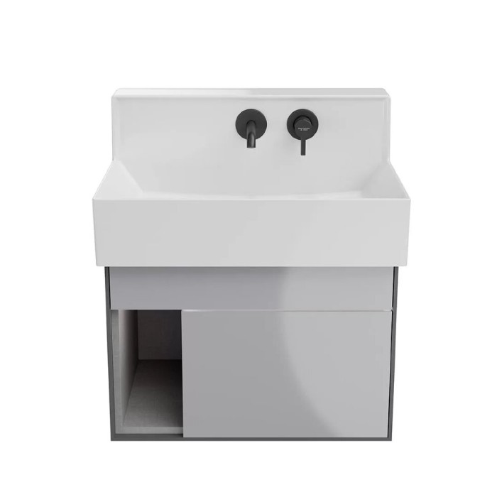 Тумба подвесная 2 выдвижных ящика 65см, Logica m Kerama Marazzi, серый - LO.M.65\GRAY