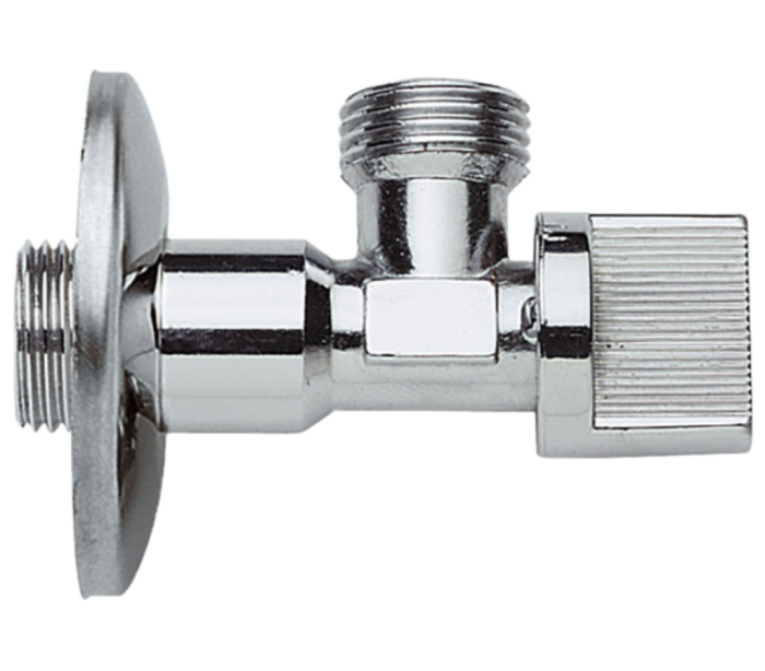 Запорный вентиль 1/2*1/2 хром глянцевый, Remer, 128R1212