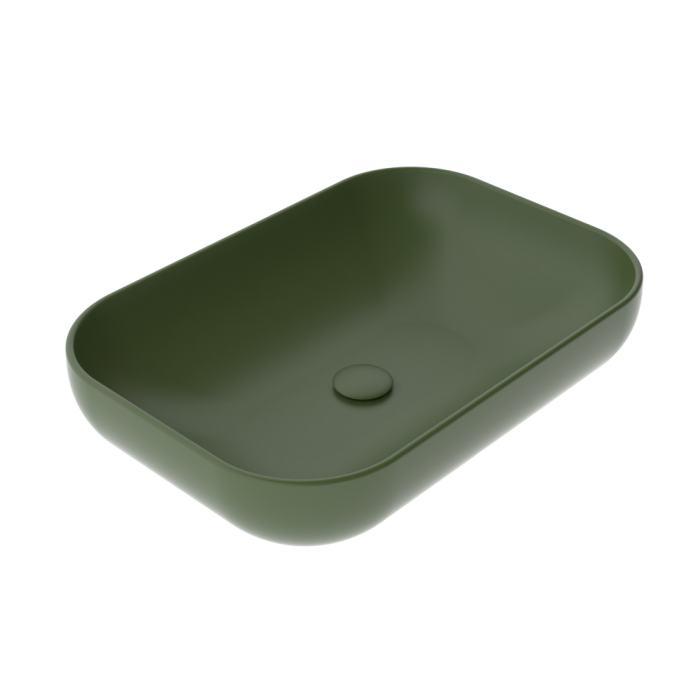 Раковина накладная 60x42 см оливковый матовый, GSG Ceramic Design Easy, EALAVRE60026