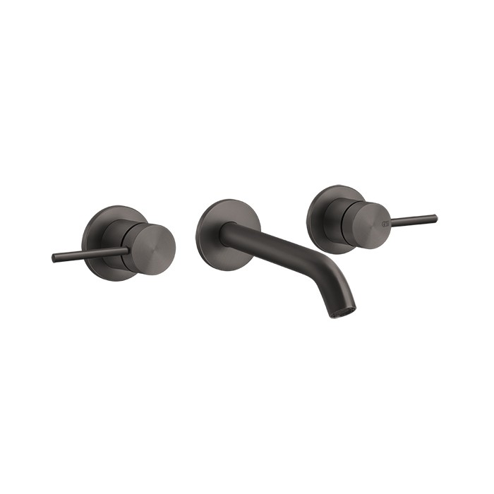 Встраиваемый смеситель с изливом 146-126мм, Gessi 316, brushed black metal pvd арт. 54092#707