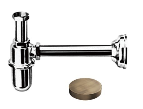 Сифон бутылочный для раковины 1”1/4, Giulini, бронза матовая арт. 5011BROP