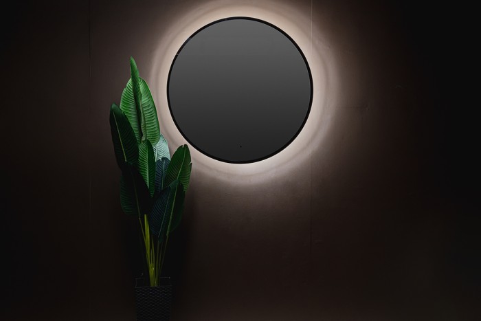 Зеркало d770 бесконтактный сенсор, черная рамка, Azario Monaco-black - LED-00002770