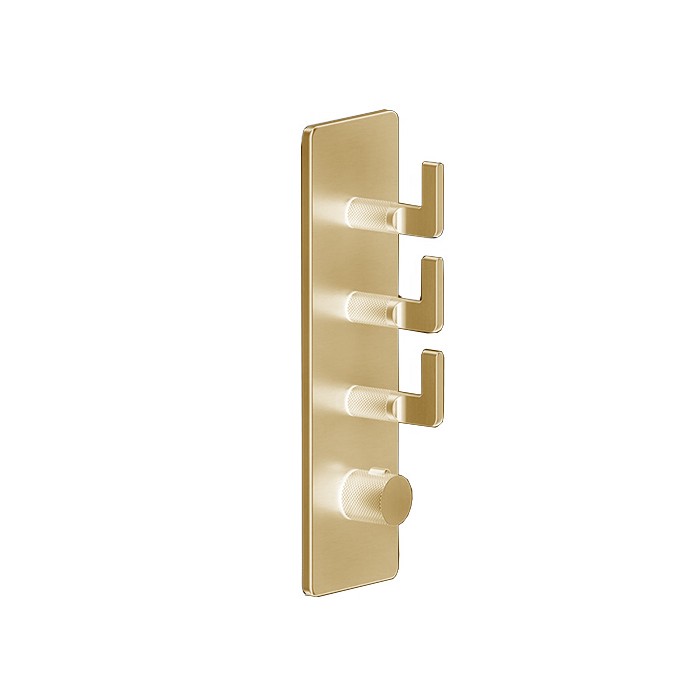 Смеситель для душа, встраиваемый, термостатический, резьба 3/4", Gessi Inciso, золото арт. 58206#246