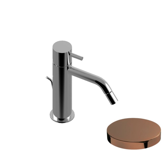 Смеситель для биде, высокий излив, донный клапан, Giulini, розовое золото арт. 5907ARG