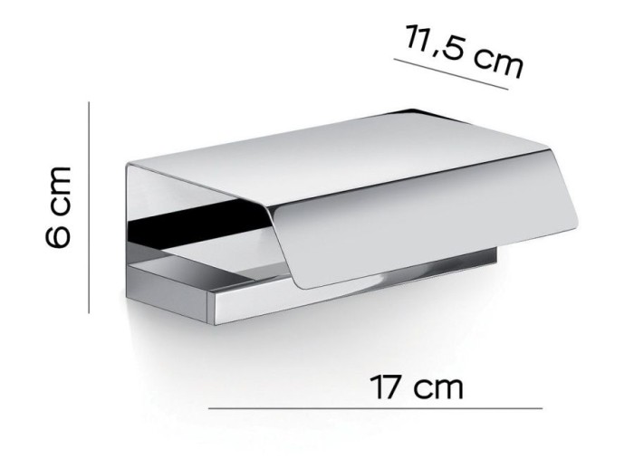Бумагодержатель с крышкой Lanzarote Gedy, A325(13) цвет: хром