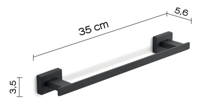 Полотенцедержатель, длина 35 см Atena Gedy, 4421/30(14) цвет: черный