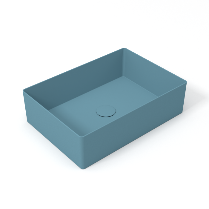 Накладная раковина 50x35x14 см, Olympia ceramica Slice, голубой матовый арт. SLC42RE50033