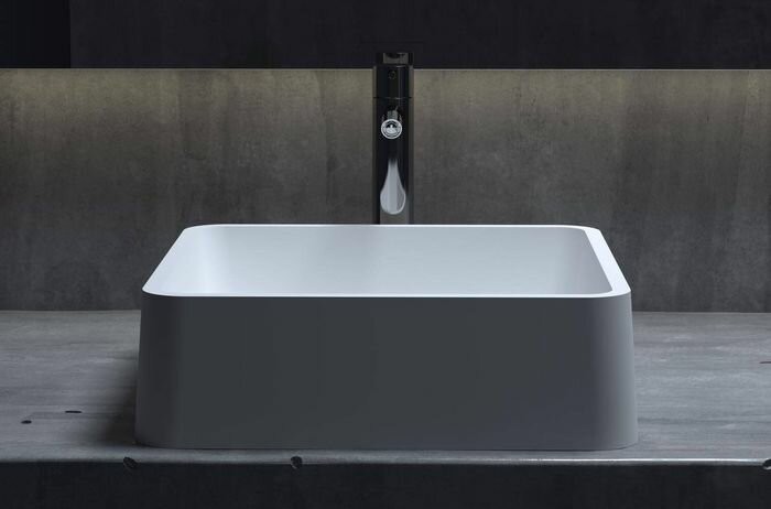 Раковина накладная 41,5x41,5, матовая, Salini GLORIA арт. 1102202MRF