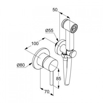 Гигиенический набор, комплект, матовый, bozz Kludi, белый матовый - 389985376