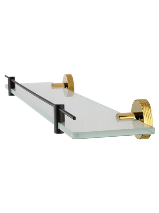 Стеклянная полка для ванной, Wonzon & Woghand Majestic, WW-9227 цвет: черный