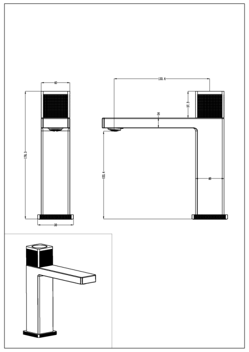 Смеситель автоматический для раковины gold, Boheme Quad - 159-G