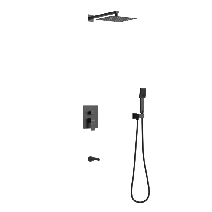 Душевой комплект BERGES Ventas, черный арт. 073006