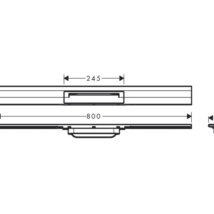 Внешняя часть трапа для душа 80 см, укорачиваемая RainDrain Flex Hansgrohe, хром арт. 56051340