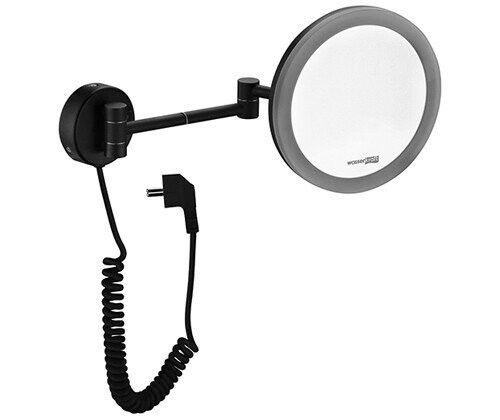 Зеркало с LED-подсветкой, 3-х кратным увеличением WasserKRAFT арт. K-1004BLACK