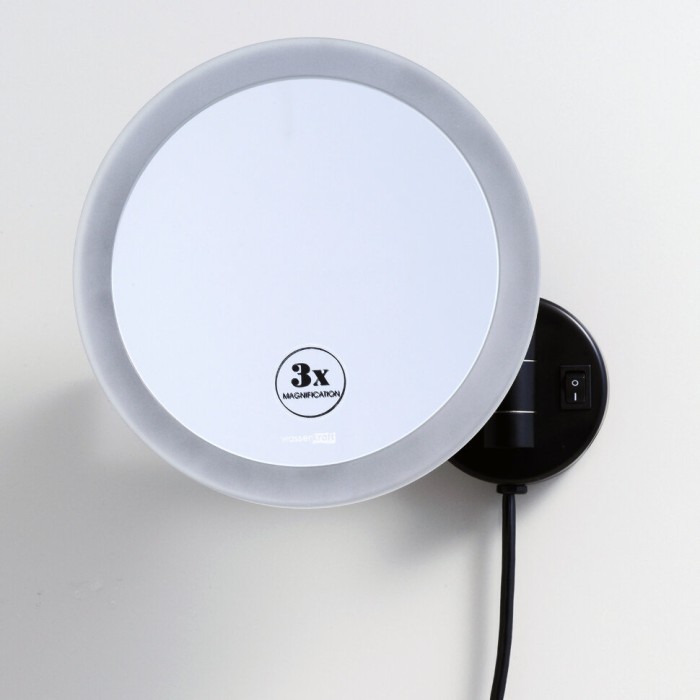 Зеркало с LED-подсветкой, 3-х кратным увеличением WasserKRAFT арт. K-1004BLACK