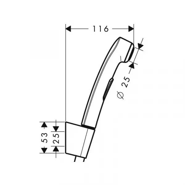 Гигиенический душ с держателем Hansgrohe, хром арт. 96907000