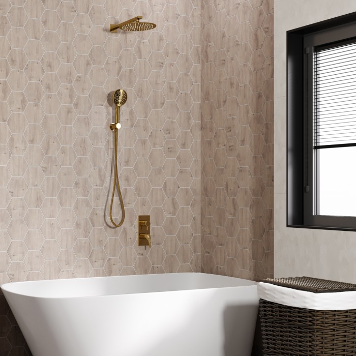 Встраиваемый комплект для душа с верхней душевой насадкой и лейкой Sauer 7100 WasserKRAFT арт. A71207