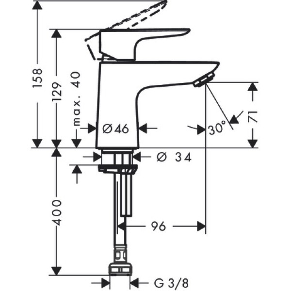 Кран для холодной воды, Hansgrohe Talis E, хром арт. 71706000