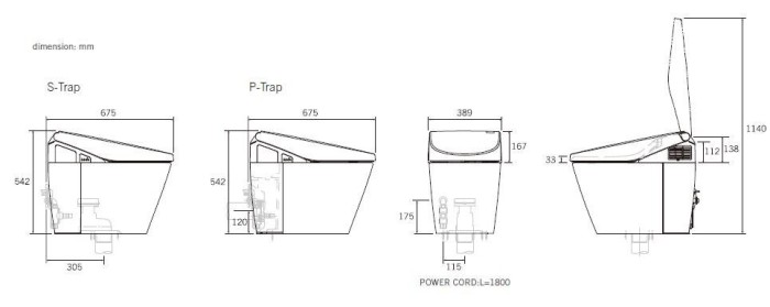 Унитаз напольный, автоматический в комплекте с сидением и крышкой, напольный, Neorest TOTO, TCF9911A/CS991TU цвет: белый