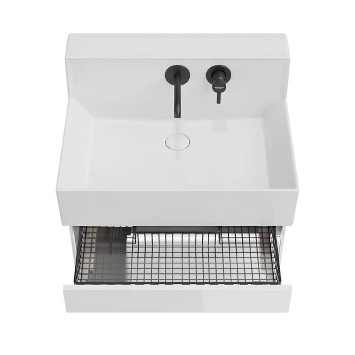 Тумба подвесная 2 выдвижных ящика 65см, Logica m Kerama Marazzi, белый - LO.M.65\WHT