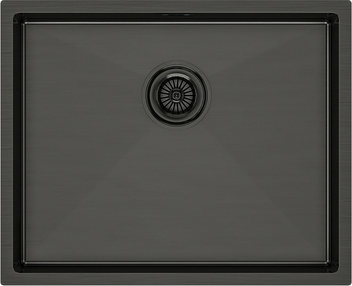 Мойка для кухни нержавеющая 540х440мм Paulmark NEXT-540, вороненая сталь - PM215444-GM