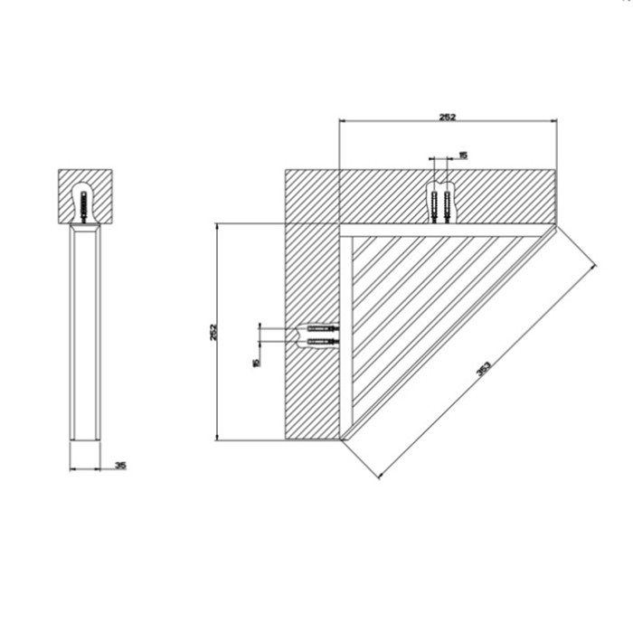 Полочка-решетка угловая для ванны или душа, Gessi Eleganza, золото арт. 46461#080