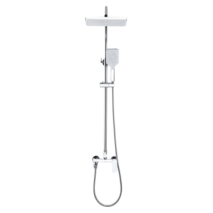 Душевая колонна со смесителем для ванны, с поворотным изливом, прямоугольная, хром, Azario ARIZONA арт. AZ-20S