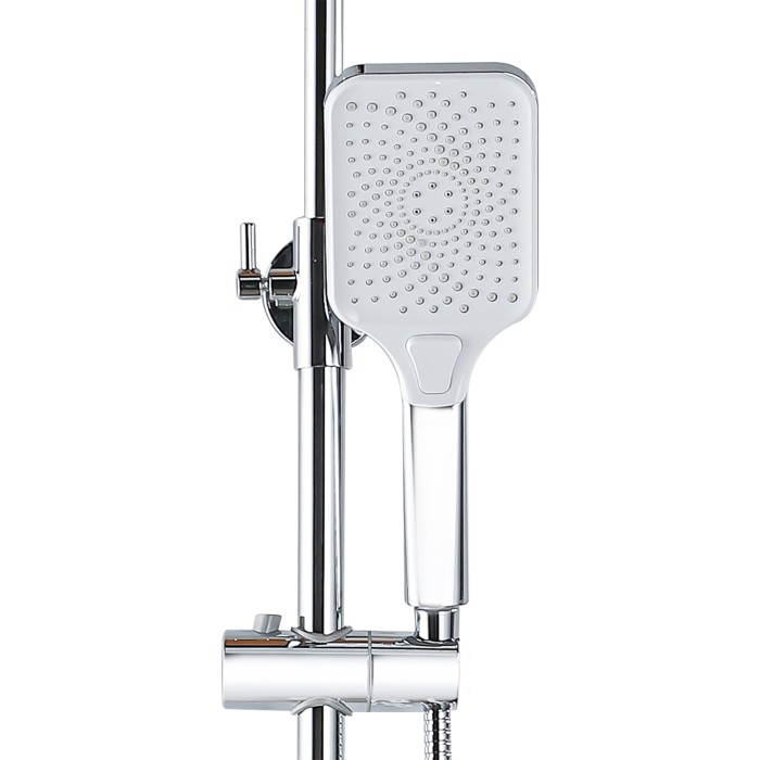 Душевая колонна со смесителем для ванны, с поворотным изливом, прямоугольная, хром, Azario ARIZONA арт. AZ-20S