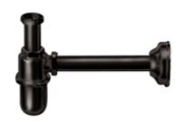 Сифон бутылочный для раковины 1”1/4, Giulini, черный матовый арт. 5011CENO