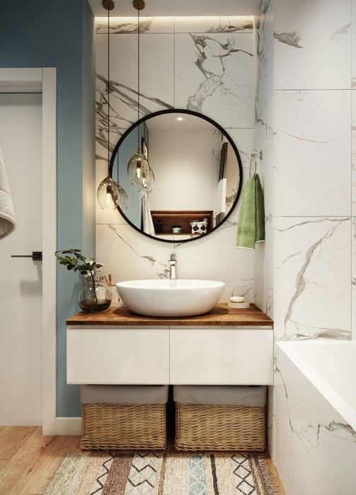 Зеркало D770 в раме из металлического профиля, без подсветки, Azario Манхэттен-лофт - ФР-00001425