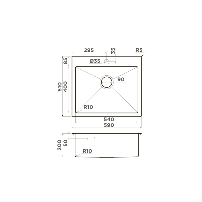 Кухонная мойка Omoikiri Akisame 59-IN нерж. сталь, цвет нержавеющая сталь арт. 4973055