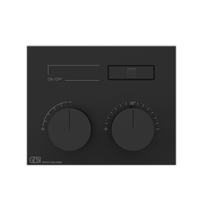 Термостат для душа, 1 источник, Gessi Hi Fi, black metal pvd арт. 63002#706