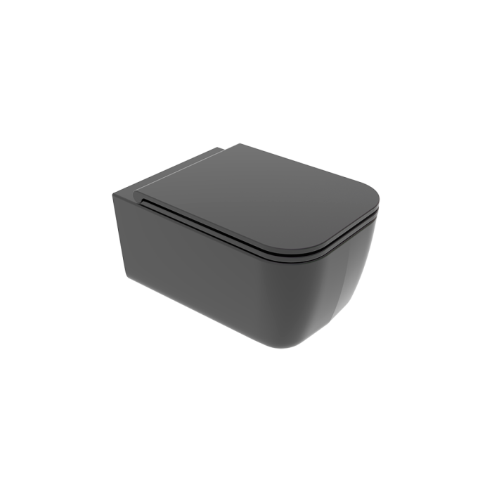 Чаша подвесного унитаза черный матовый, GSG Ceramic Design Brio, BRWCSO003
