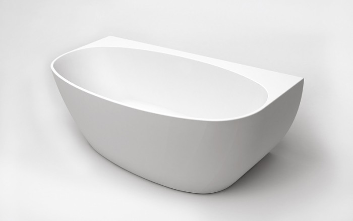 Акриловая ванна без перелива 150x78, пристенная, овальная, BelBagno, белая арт. BB83-1500-W0