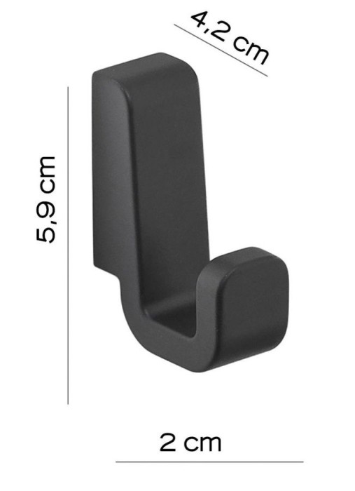 Набор из 2-х крючков Samoa Gedy, A827(14) цвет: черный