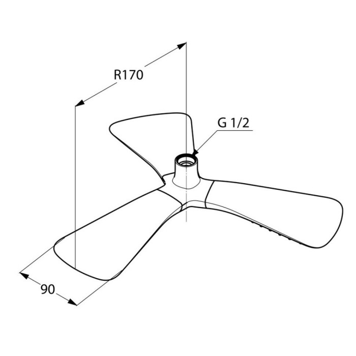Верхний душ, fizz Kludi, хром - 6757805-00