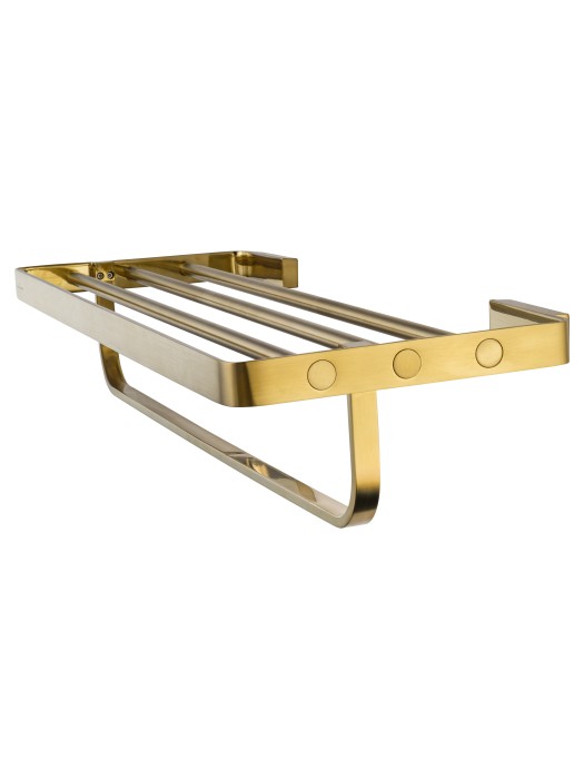 Полотенцедержатель с полкой, Wonzon & Woghand Lotte, WW-8381A-BG цвет: золото