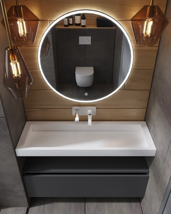 Столешница моноблок 120см, Boheme Flat - 859-120