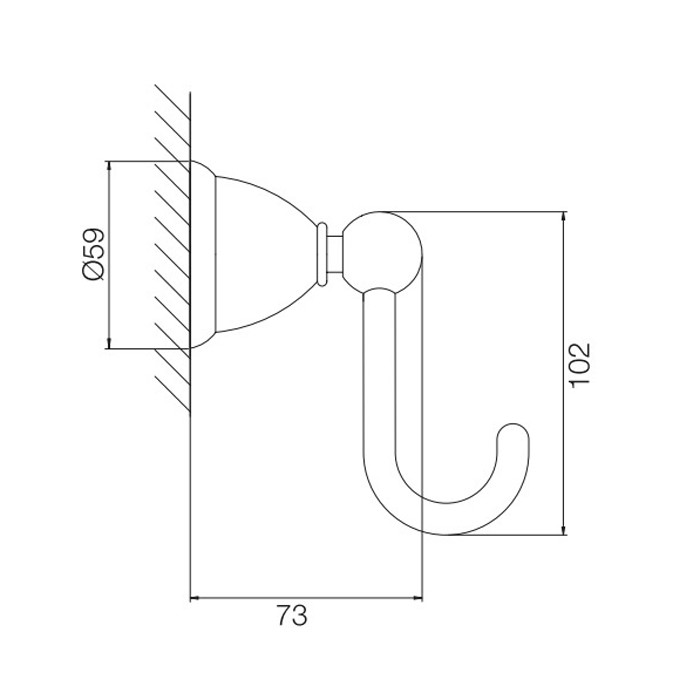 Fima Carlo Frattini Крючок, подвесной, Style, F6044/1CR цвет: хром