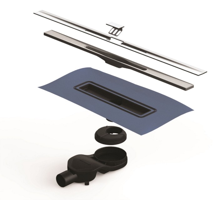 Душевой лоток BERGES SIMPEL 1000, хром глянец, S-сифон D50 H60, арт.091113