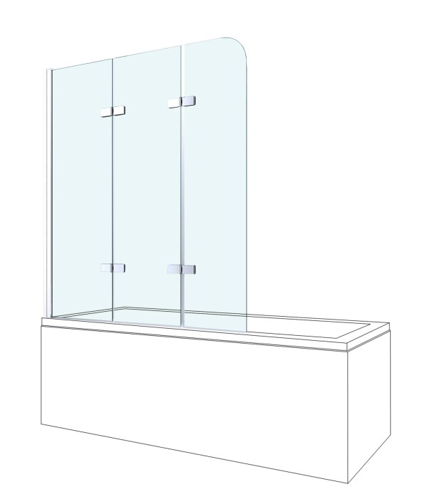 Душевая шторка 800мм BERGES City 2.0, хром арт. 062012