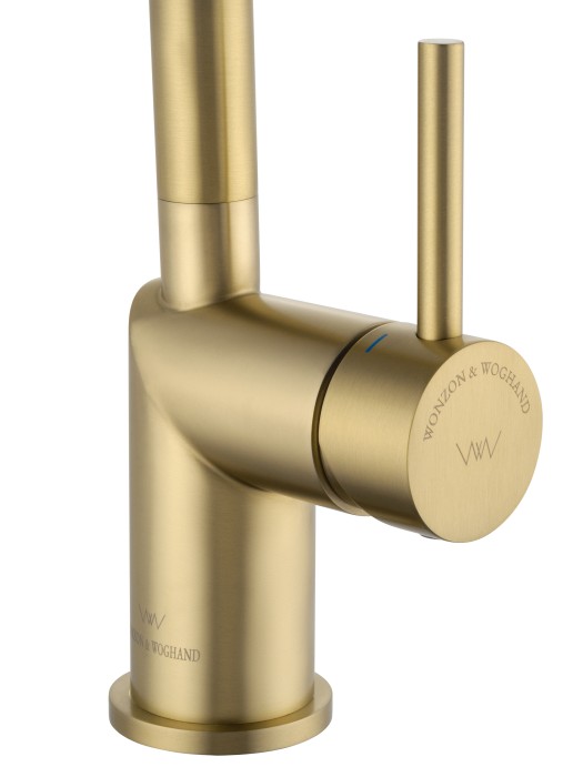 Смеситель для кухни с выдвижым изливом, Wonzon & Woghand, WW-6018-BG цвет: золото