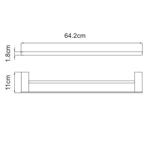Держатель полотенец двойной WasserKRAFT Sauer K-7900 арт. K-7940