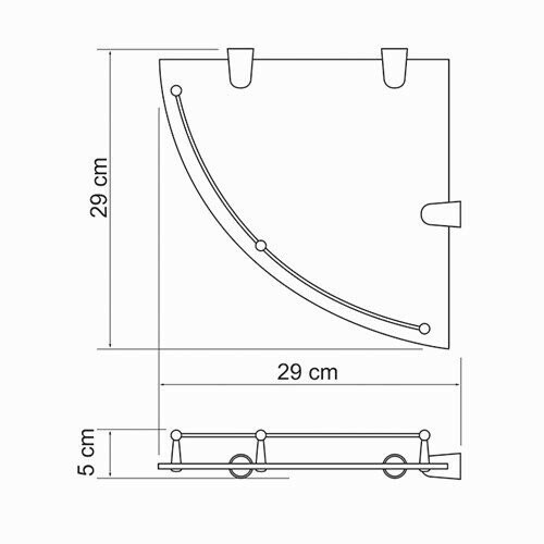 Полка стеклянная угловая WasserKRAFT арт. K-544