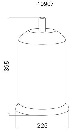 Ведро для мусора, Murano cristal, Boheme 10907-CRST-G